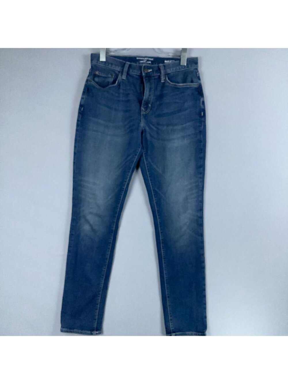 Banana Republic Travel Jeans Men Size 30x32 Athletic Fit Skinny Mid Rise Blue